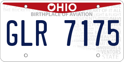 OH license plate GLR7175