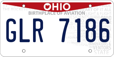 OH license plate GLR7186