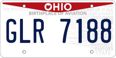 OH license plate GLR7188