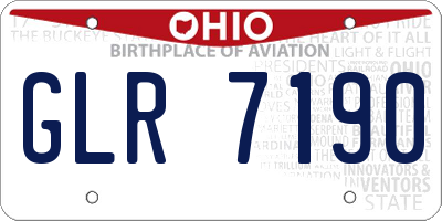 OH license plate GLR7190