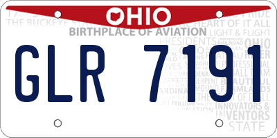OH license plate GLR7191