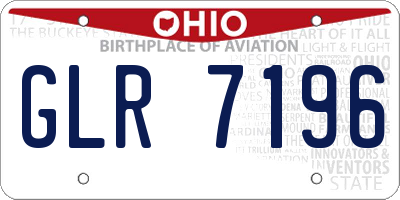 OH license plate GLR7196