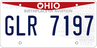 OH license plate GLR7197