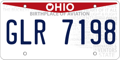 OH license plate GLR7198