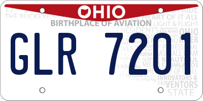 OH license plate GLR7201