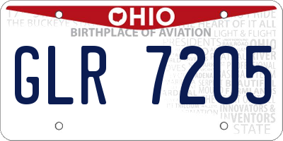 OH license plate GLR7205
