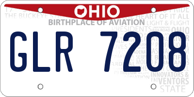 OH license plate GLR7208