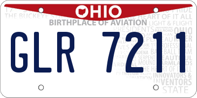 OH license plate GLR7211