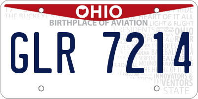OH license plate GLR7214