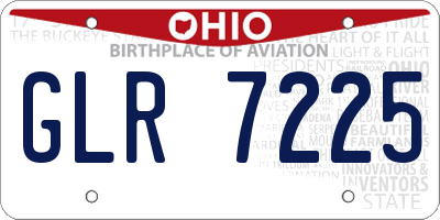OH license plate GLR7225