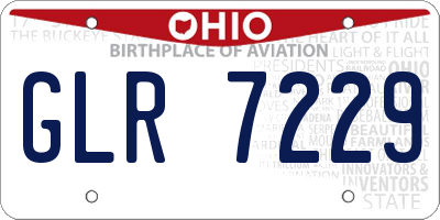 OH license plate GLR7229