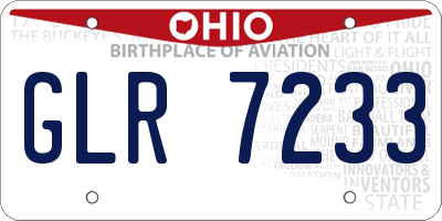OH license plate GLR7233