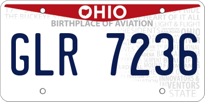 OH license plate GLR7236