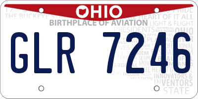 OH license plate GLR7246
