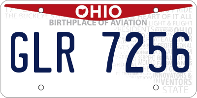 OH license plate GLR7256