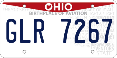 OH license plate GLR7267