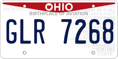 OH license plate GLR7268