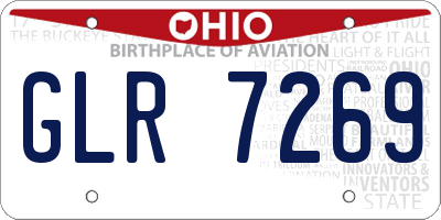 OH license plate GLR7269