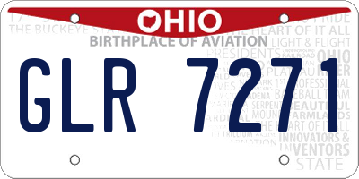 OH license plate GLR7271
