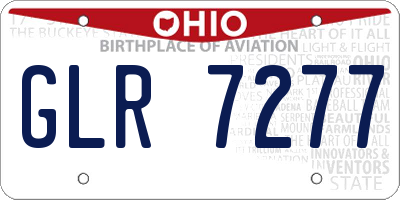 OH license plate GLR7277