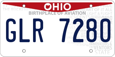 OH license plate GLR7280