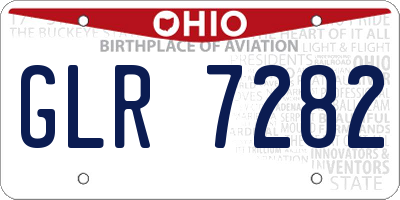 OH license plate GLR7282