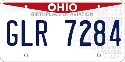 OH license plate GLR7284