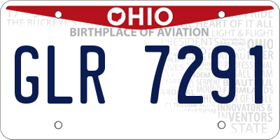 OH license plate GLR7291