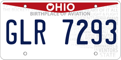 OH license plate GLR7293