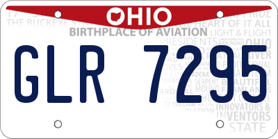 OH license plate GLR7295