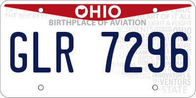 OH license plate GLR7296