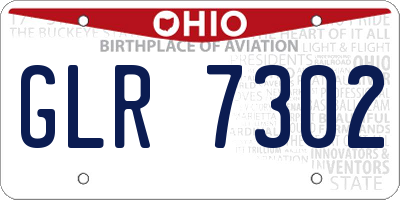 OH license plate GLR7302