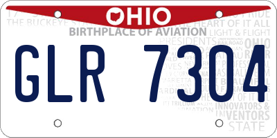 OH license plate GLR7304