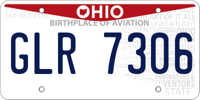 OH license plate GLR7306