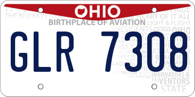 OH license plate GLR7308