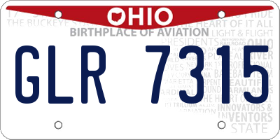 OH license plate GLR7315
