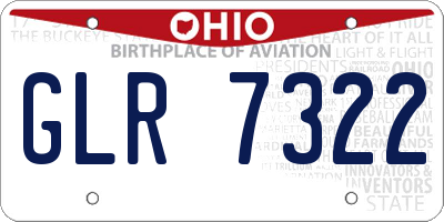 OH license plate GLR7322