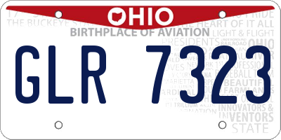 OH license plate GLR7323