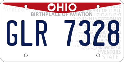 OH license plate GLR7328
