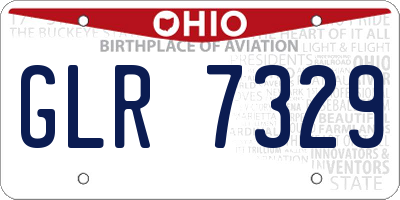 OH license plate GLR7329