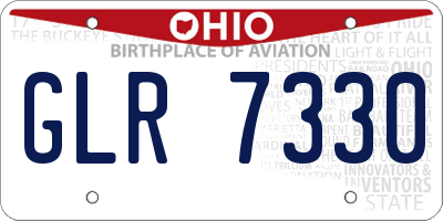 OH license plate GLR7330