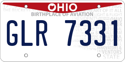 OH license plate GLR7331