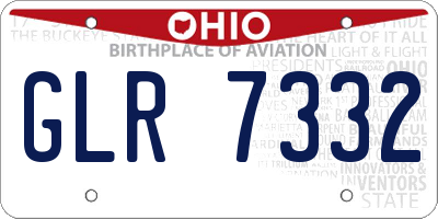 OH license plate GLR7332