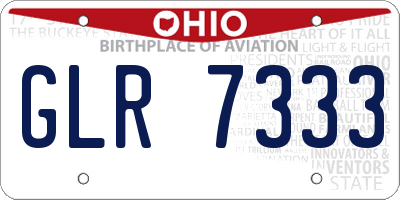 OH license plate GLR7333