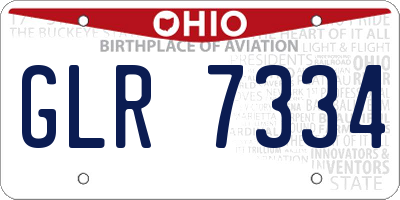 OH license plate GLR7334