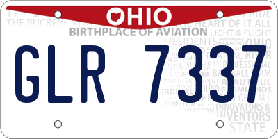 OH license plate GLR7337