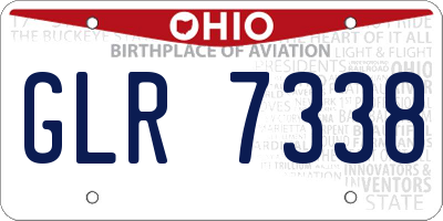 OH license plate GLR7338