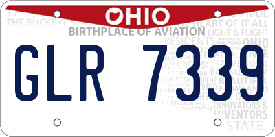 OH license plate GLR7339