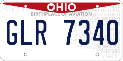 OH license plate GLR7340