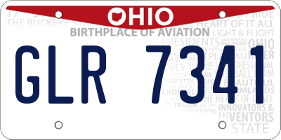 OH license plate GLR7341